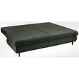 SCHLAFSOFA  mit Liegefunktion, Rücken echt Chenille Dunkelgrün  - Dunkelgrün/Schwarz, KONVENTIONELL, Holz/Textil (212/97/105cm) - Carryhome