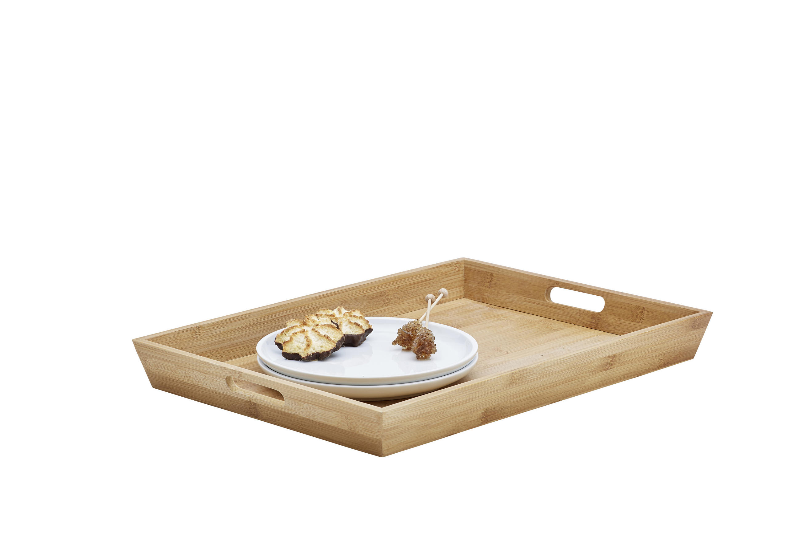 SERVIERTABLETT Holz Bambus  - Hellbraun, Basics, Holz (48/35,5/5,5cm) - Justinus