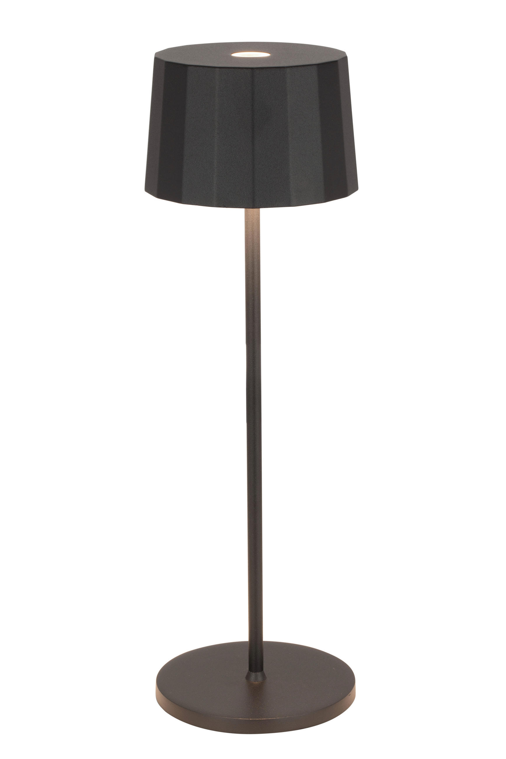 AKKU-TISCHLEUCHTE Pleat 11/35 cm   - Schwarz, Design, Kunststoff/Metall (11/35cm) - Dieter Knoll