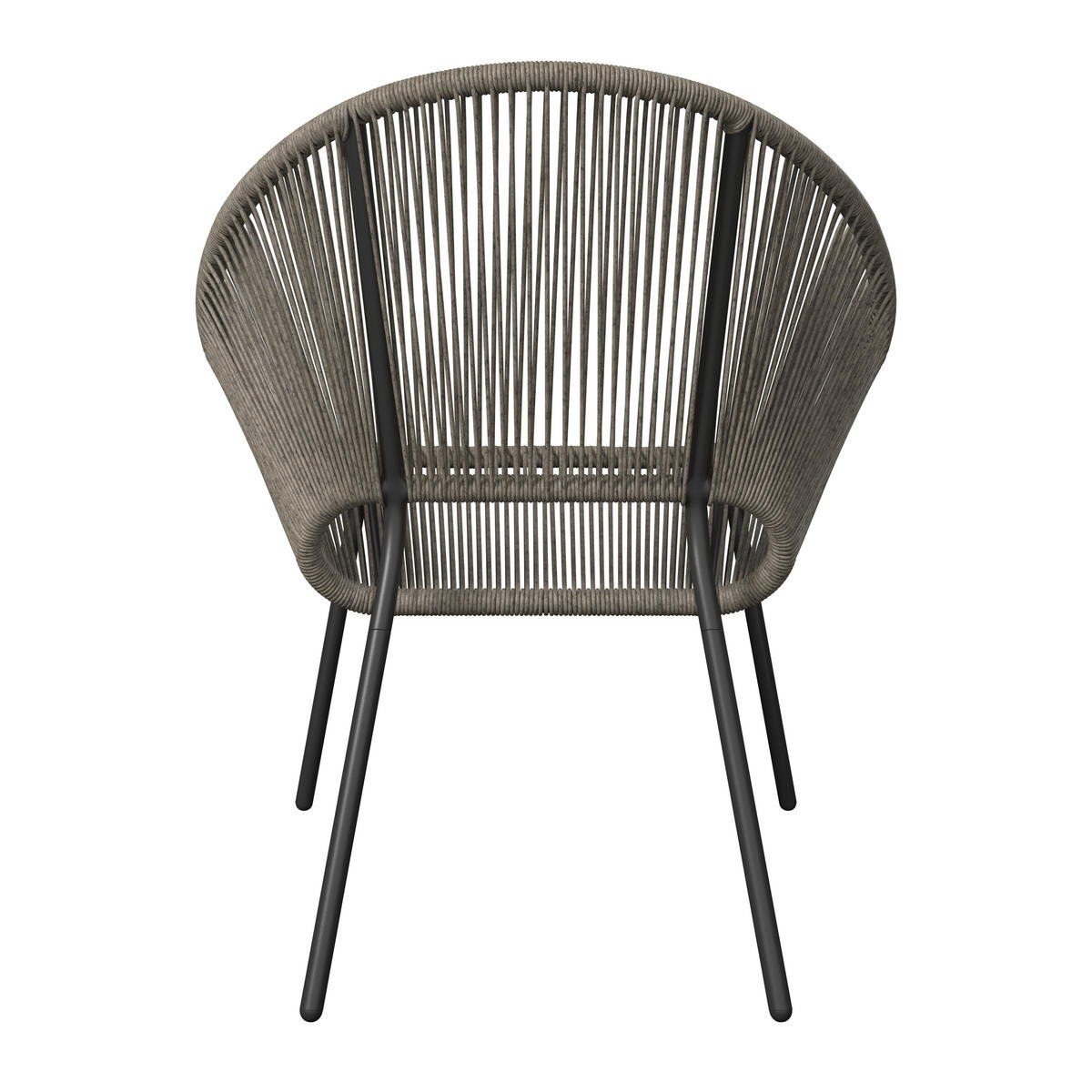 GARTENSESSEL Stahl Grau, Schwarz  - Schwarz/Grau, MODERN, Kunststoff/Metall (69/82/68cm) - Ambia Garden