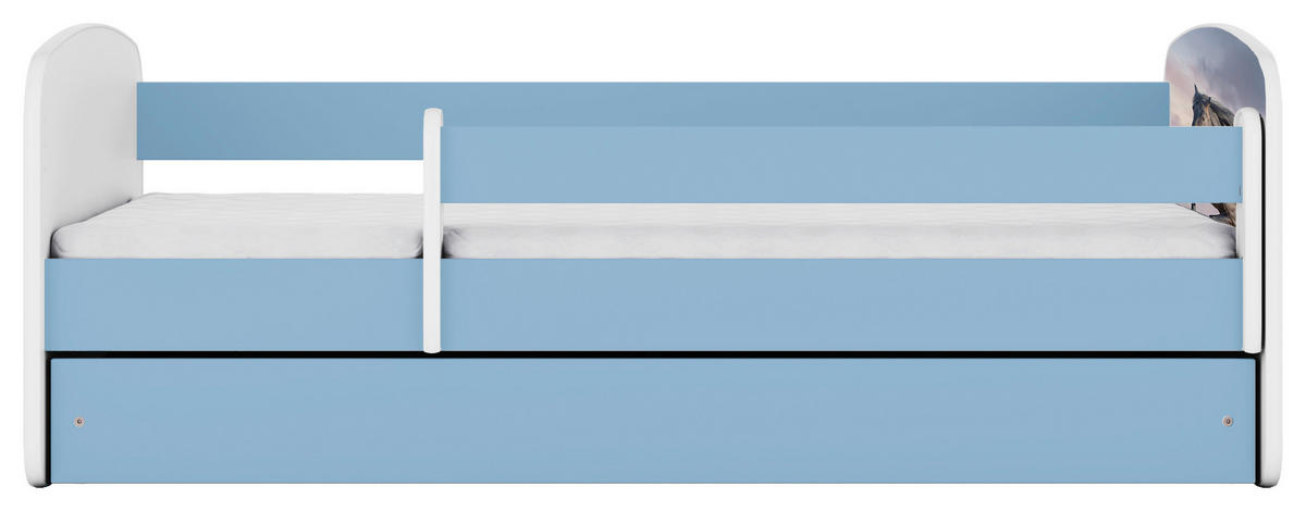 KINDER-/JUNIORBETT - Blau/Birkefarben, MODERN, Holz/Holzwerkstoff (80/160cm) - MID.YOU