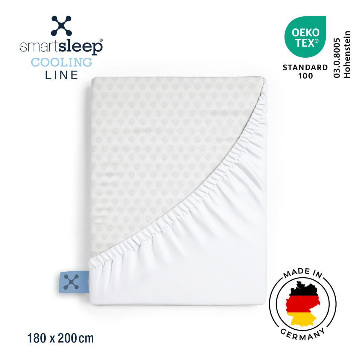 SPANNBETTTUCH COOLING TONES OF COOL®  - Weiß, Basics, Textil (180/200cm) - Smartsleep