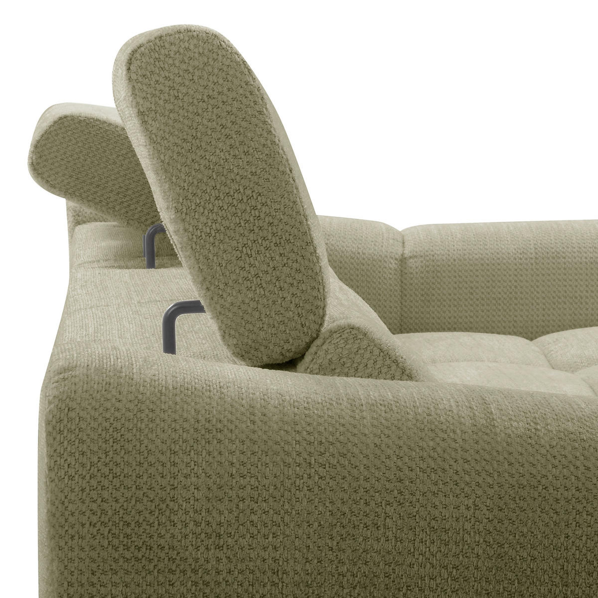 ECKSOFA  Webstoff Grün  - Schwarz/Grün, Design, Kunststoff/Textil (274/177cm) - Livetastic