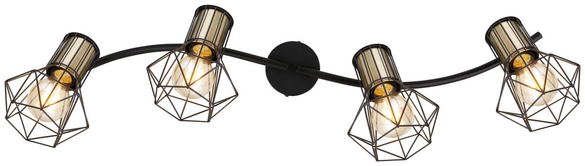 REFLEKTOR    80/22,5 cm           - črna/barve medenine, Trend, kovina (80/22,5cm) - Globo