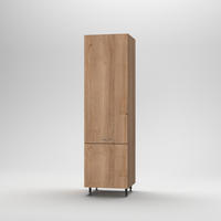 Szekrény beépíthető hűtőhöz - tölgyfa, Basics, fa (60/215/56cm) - Carryhome
