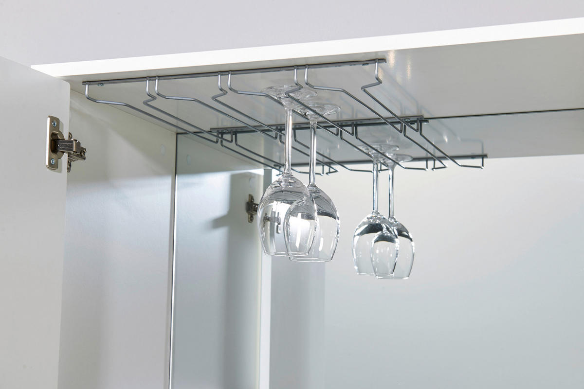 BARSCHRANK Weiß  - Schwarz/Weiß, Design, Glas/Holzwerkstoff (80/157/38cm) - Xora