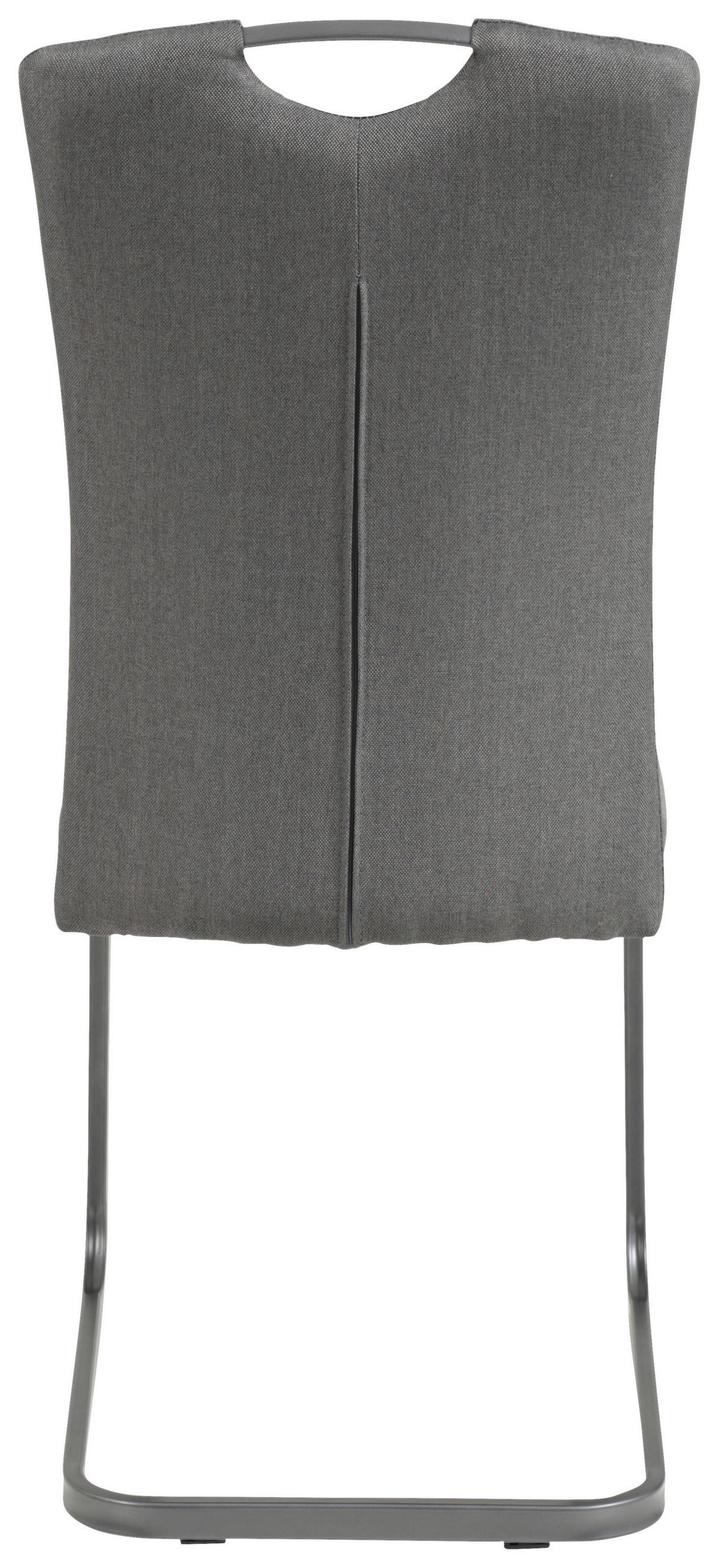 SCHWINGSTUHL-SET 4 Stück  in Stahl Webstoff  - Anthrazit/Grau, MODERN, Textil/Metall (43/98/56cm) - MID.YOU