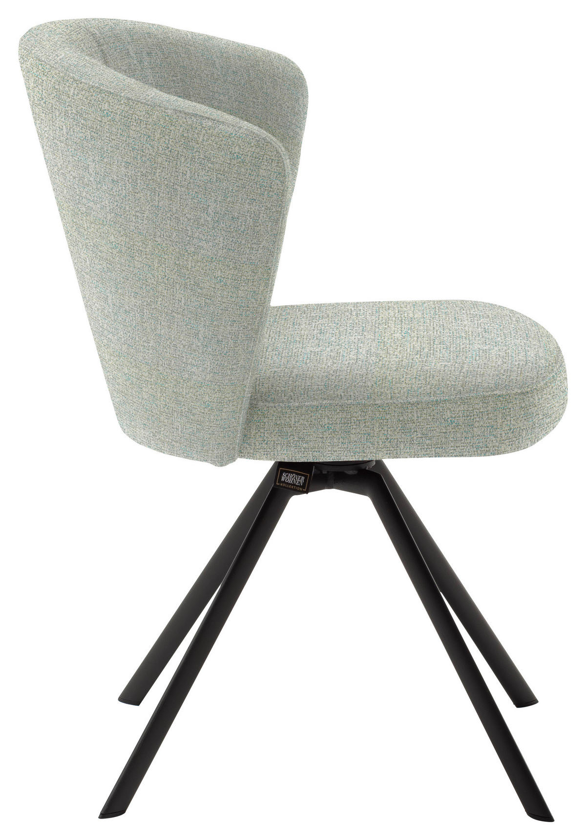 ARMLEHNSTUHL  Lederauswahl, Stoffauswahl Struktur  - Anthrazit/Hellgrün, Design, Textil/Metall (63/83/63cm) - Schöner Wohnen