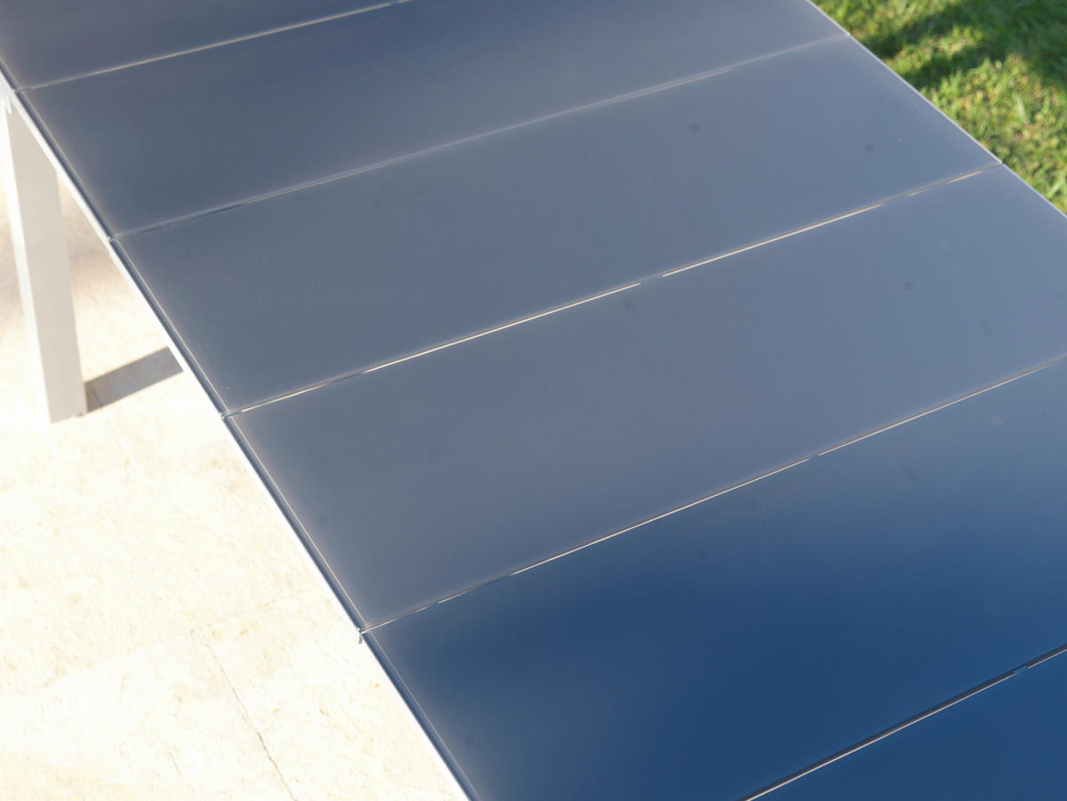 Masă grădină & terasă 180-240/100/76 cm   - argintiu/gri închis, Basics, sticlă/metal (180-240/100/76cm) - Ambia Garden