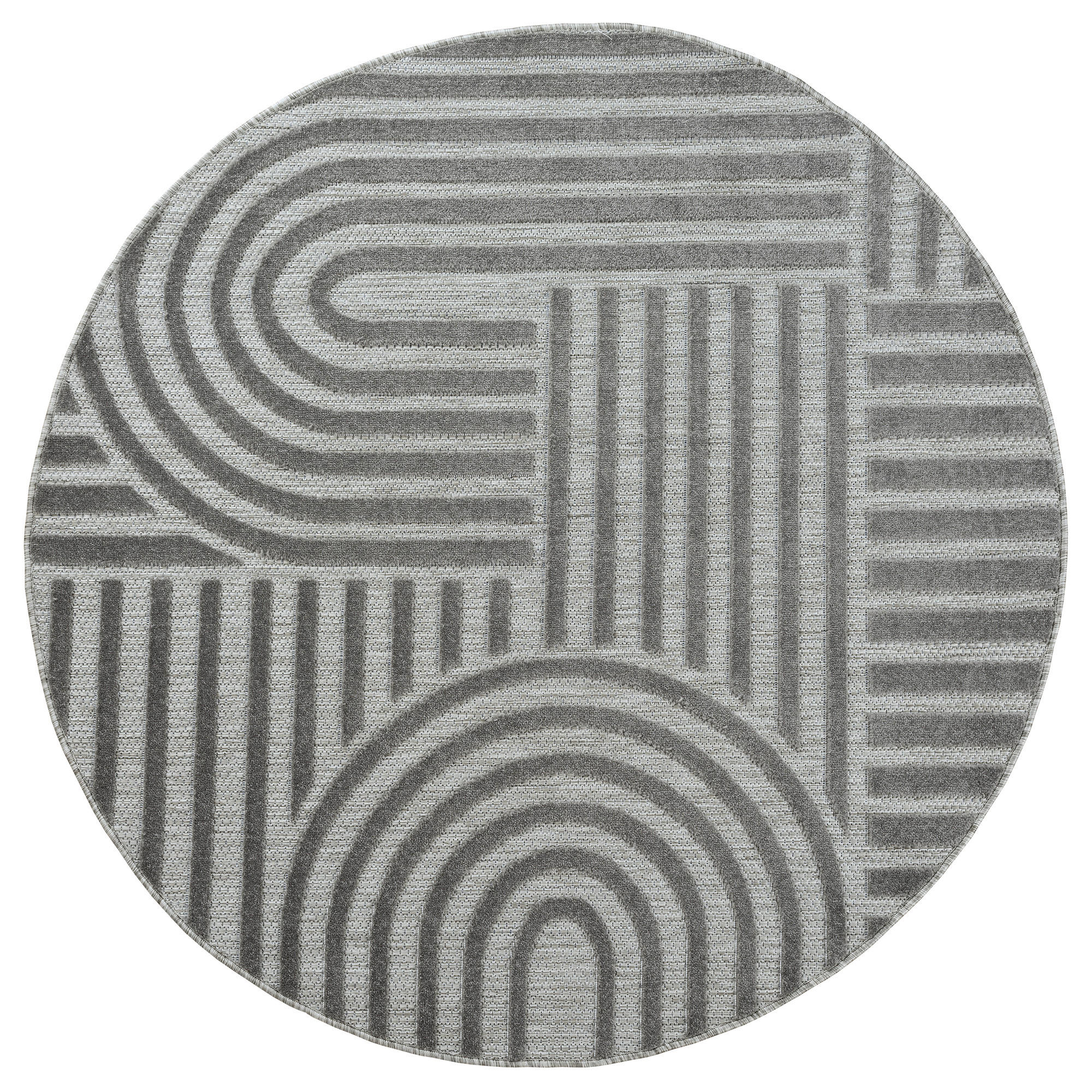 OUTDOORTEPPICH  für Terrasse und Balkon 150 cm Berlin Grau  - Grau, Basics, Kunststoff/Textil (150cm) - Novel