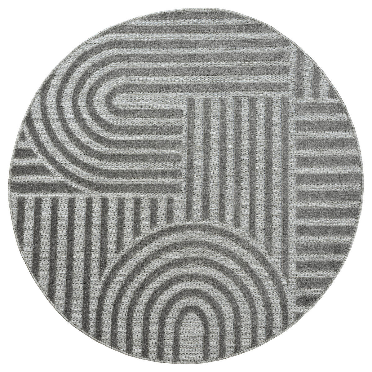 TEPIH ZA UNUTAR./VANJ. UPORAB  150 cm  siva  Berlin  - siva, Basics, tekstil/plastika (150cm)