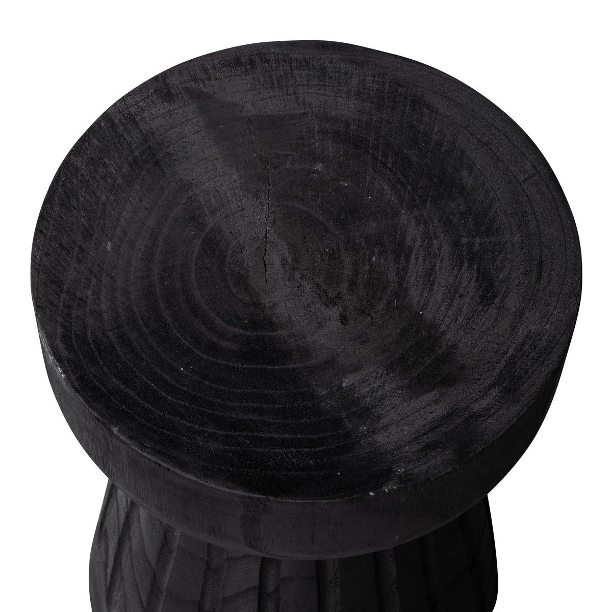 HOCKER in Holz Schwarz  - Schwarz, Design, Holz (28/40/28cm) - Livetastic