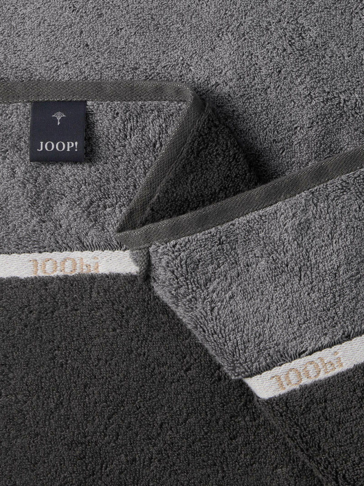 HANDTUCH 50/100 cm LINES LOGOGRAM Grau  - Grau, Basics, Textil (50/100cm) - Joop!