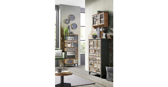 KOMMODE in 76/119/32 cm - Multicolor/Schwarz, Trend, Holz/Holzwerkstoff (76/119/32cm) - Landscape