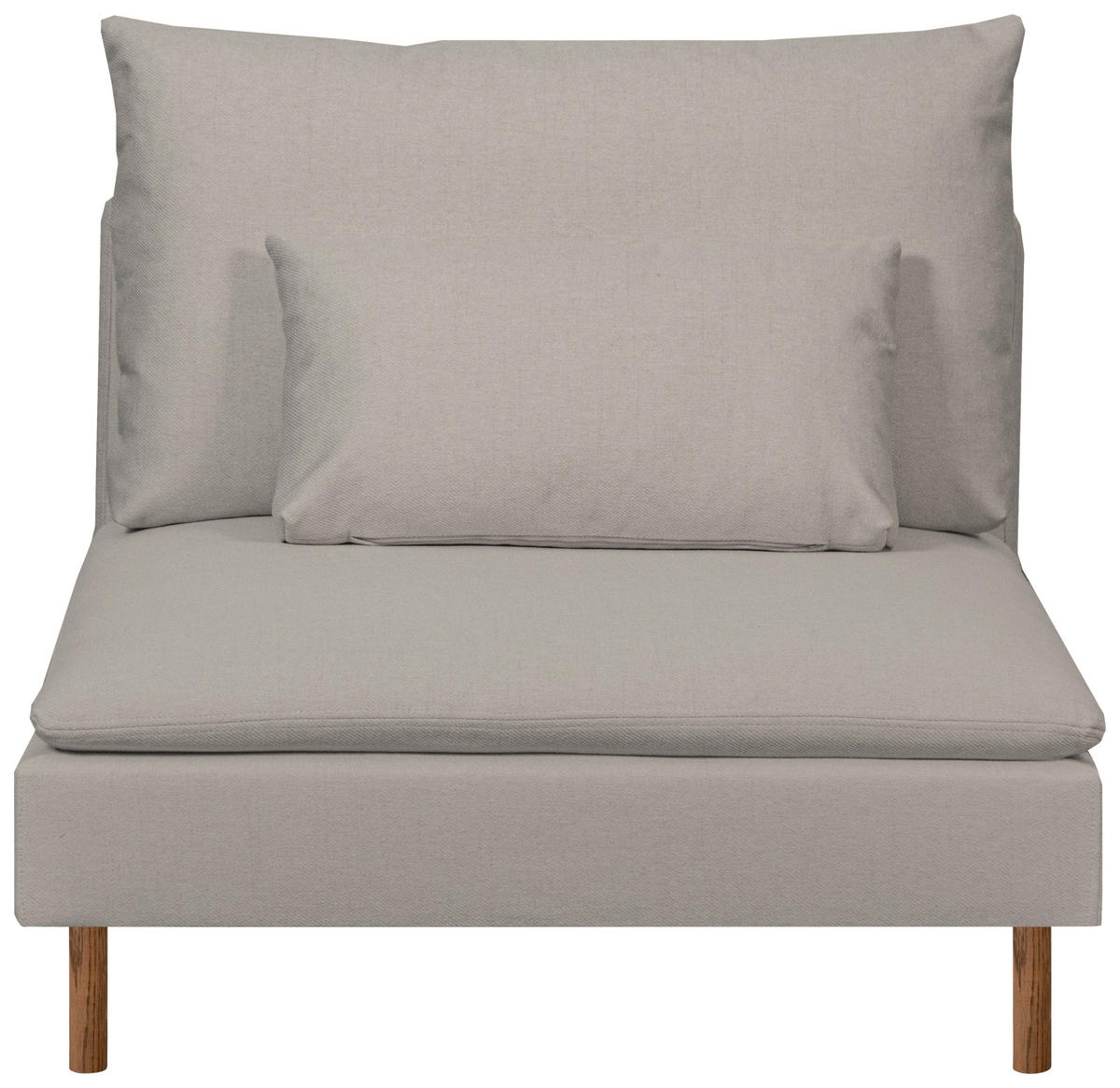 FÅTÖLJ i trä, metall, textil beige  - beige/brun, Klassisk, metall/trä (91/84/98cm) - Best Price