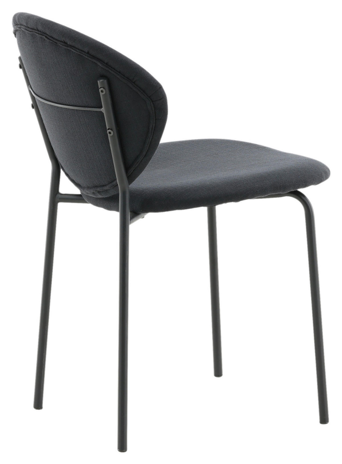 STOLSET 2 styck stål  - svart, Design, metall/textil (46/80/62cm) - Livetastic