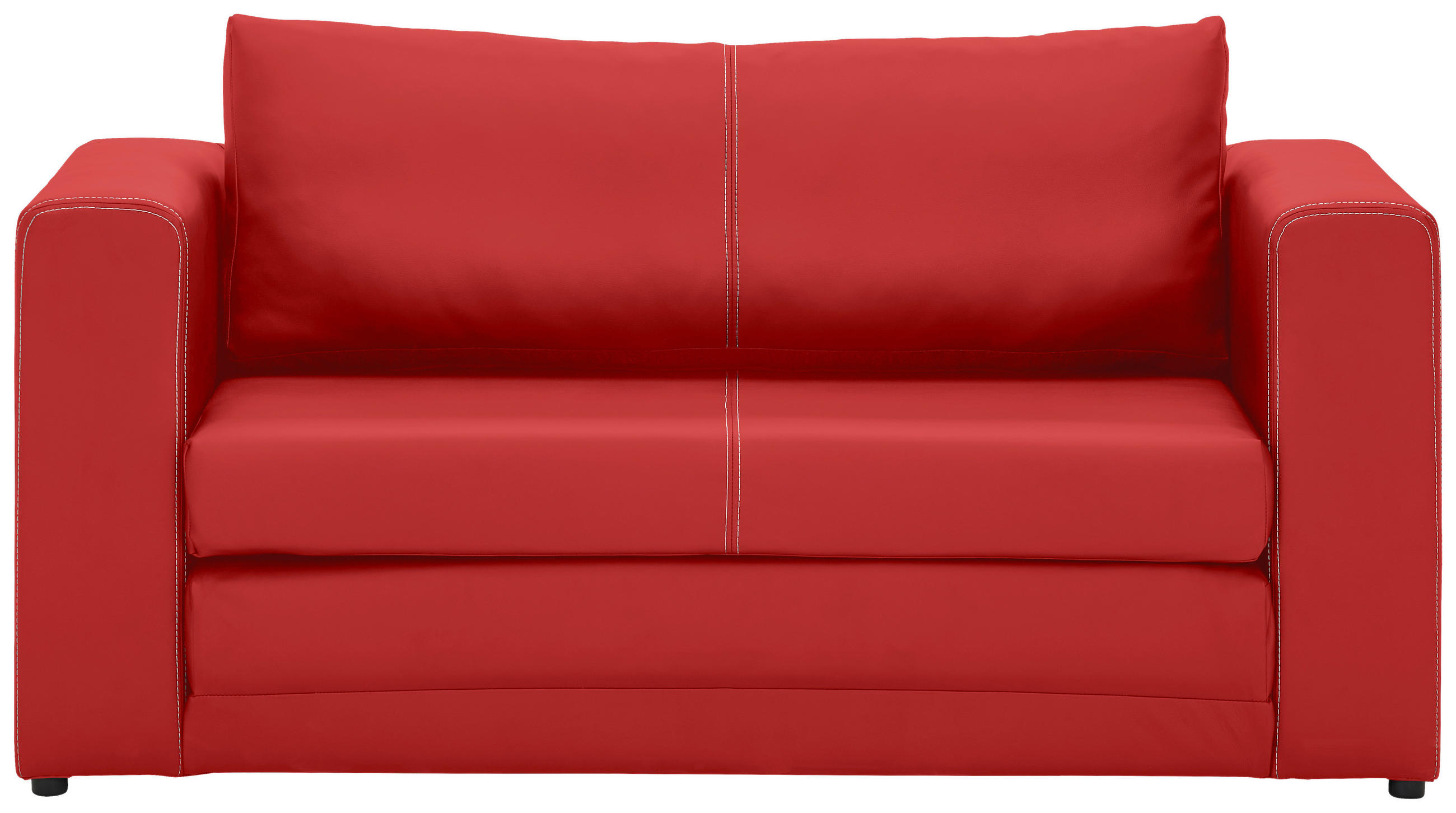 SCHLAFSOFA in Textil Rot  - Weiss/Rot, Design, Kunststoff/Textil (150/78/70cm) - Livetastic