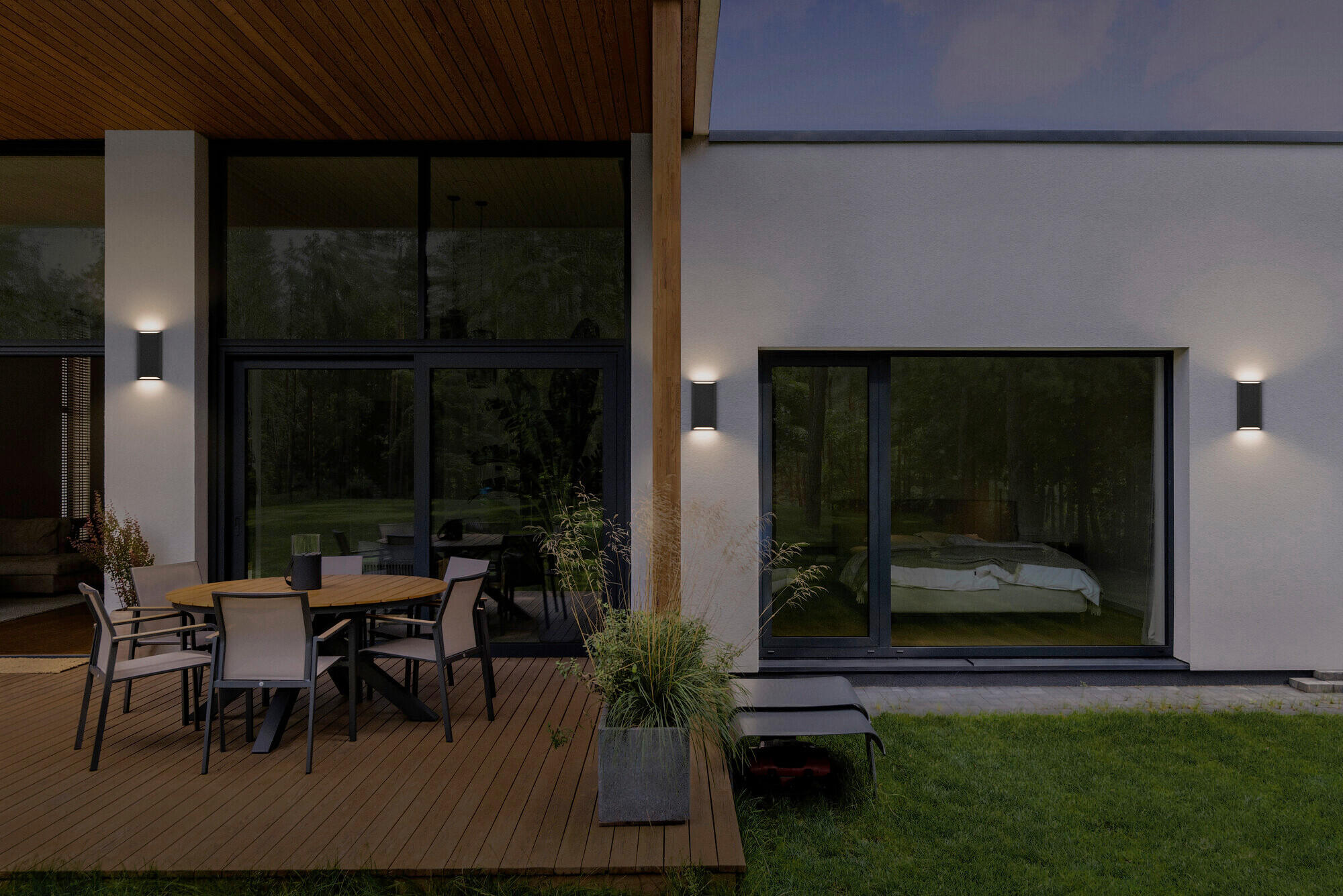 LED-AUßENLEUCHTE 11,3/5,1/22 cm   - Dunkelgrau, Basics, Kunststoff (11,3/5,1/22cm) - Osram