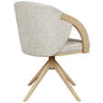 ARMLEHNSTUHL  Sitzfläche 360° drehbar Webstoff  Eichefarben, Beige  - Eiche Bianco/Eichefarben, KONVENTIONELL, Holz/Textil (61/83,5/57,5cm) - Linea Natura