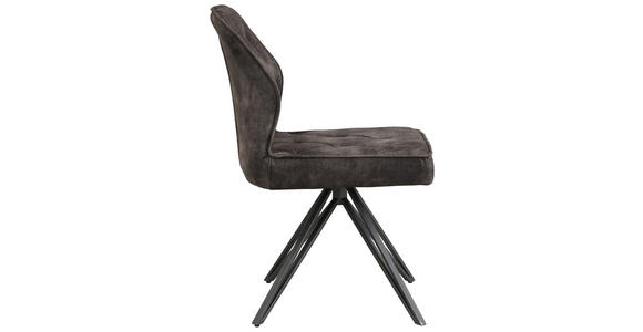 STUHL   Webstoff  Schwarz, Graugrün  - Schwarz/Graugrün, Design, Textil/Metall (50/85/60cm) - Carryhome