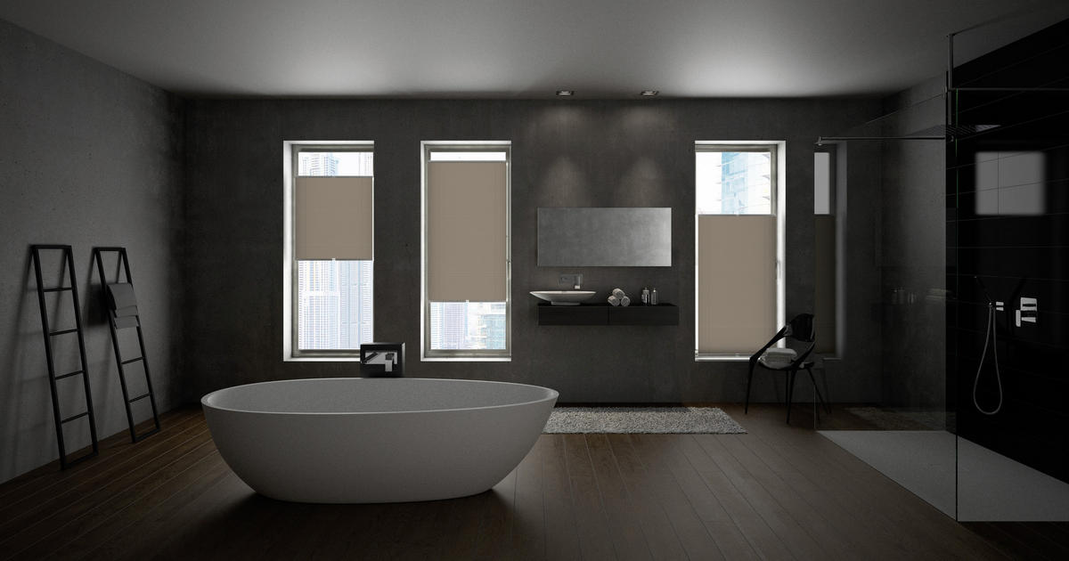 PLISSEE  halbtransparent   100/130 cm   - Taupe, Design, Textil (100/130cm)