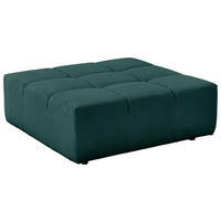 HOCKER in Textil Dunkelgrün  - Dunkelgrün/Schwarz, Design, Kunststoff/Textil (107/39/107cm) - Hom`in