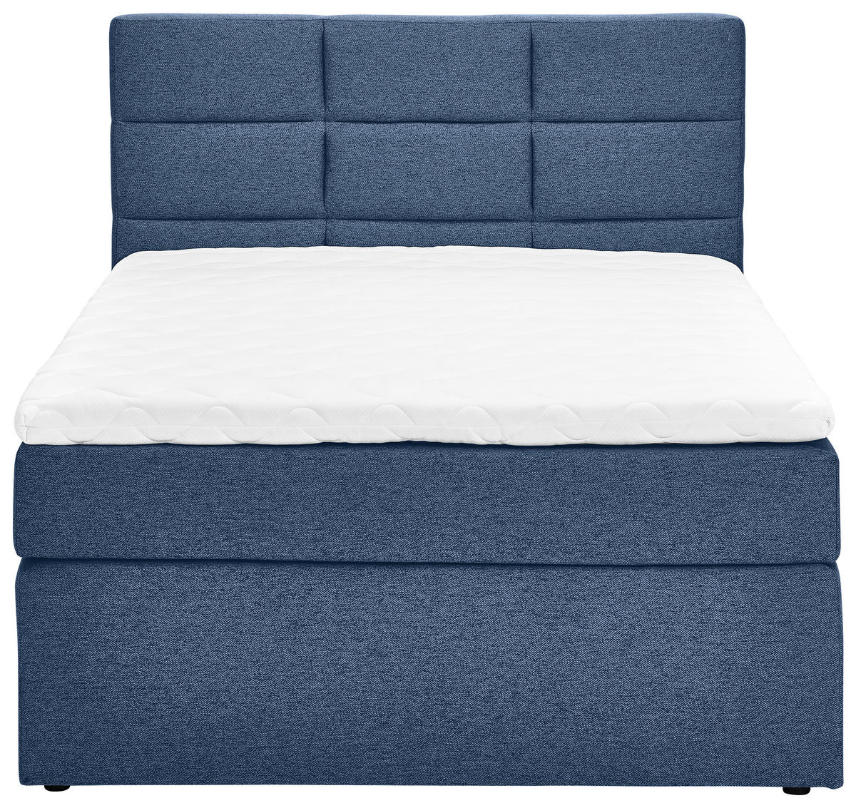 BOXSPRINGBETT 140/200 cm  in Dunkelblau  - Schwarz/Dunkelblau, Konventionell, Textil (140/200cm) - Carryhome