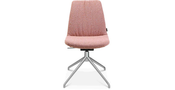 STUHL in Aluminium Flachgewebe Metall, Textil - Rosa, Design, Textil/Metall (46/81,5-84,5/55cm) - Johann Jakob
