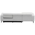 ECKSOFA  in Leinenoptik Hellgrau, Grauweiß  171/270 cm  - Schwarzchrom/Hellgrau, Design, Holz/Kunststoff (171/270cm) - Xora