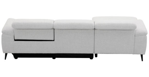 ECKSOFA  in Leinenoptik Hellgrau, Grauweiß  171/270 cm  - Schwarzchrom/Hellgrau, Design, Holz/Kunststoff (171/270cm) - Xora