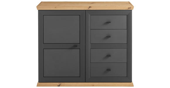 KOMMODE in 108/89,5/43 cm - Anthrazit/Eiche Artisan, LIFESTYLE, Holzwerkstoff/Metall (108/89,5/43cm) - Hom`in