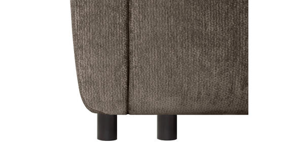 SCHLAFSOFA Chenille Dunkelbraun  - Dunkelbraun/Schwarz, KONVENTIONELL, Kunststoff/Textil (161/90/108cm) - Carryhome