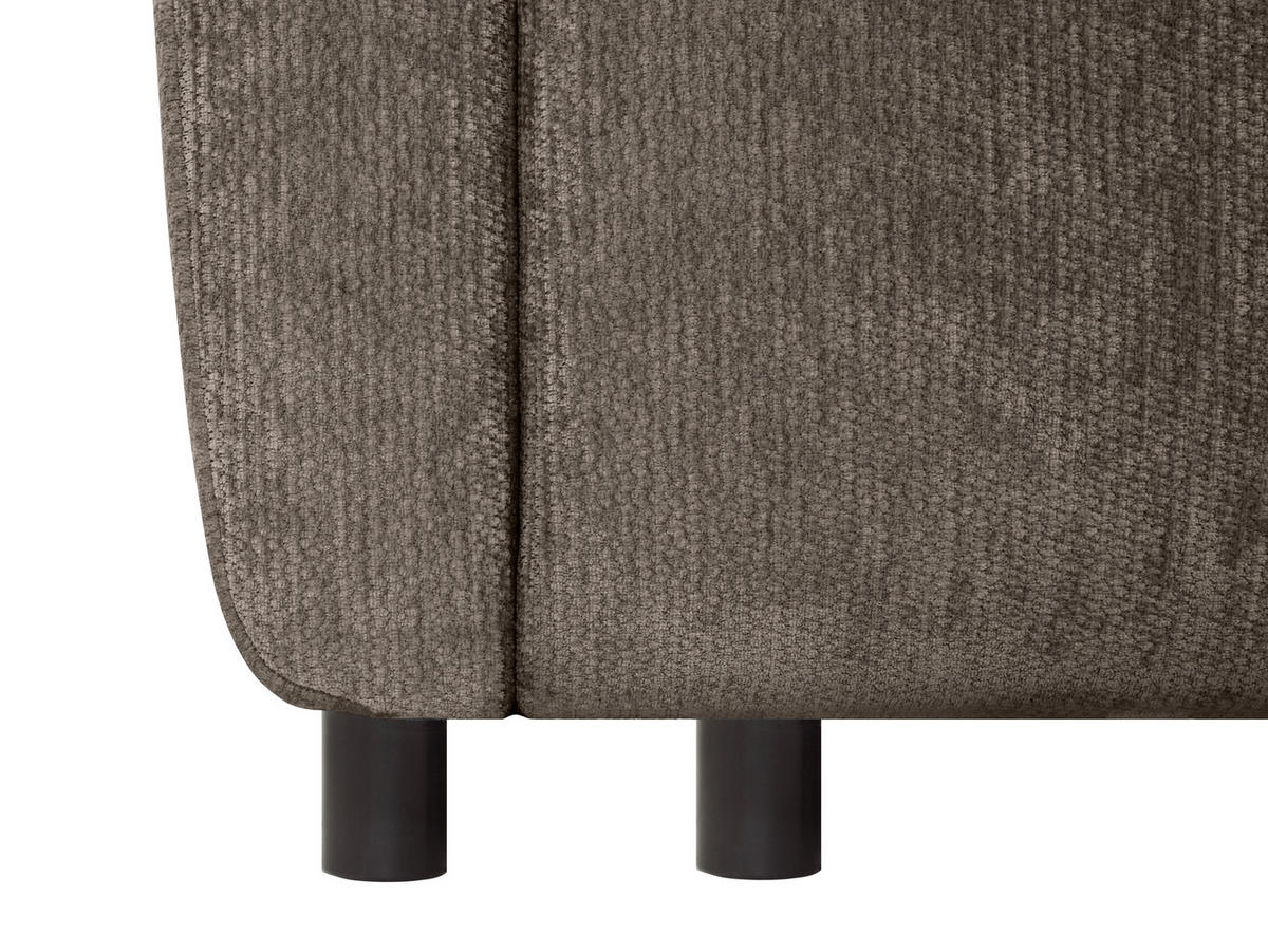 SCHLAFSOFA  in Chenille Dunkelbraun  - Dunkelbraun/Schwarz, KONVENTIONELL, Kunststoff/Textil (161/90/108cm) - Carryhome