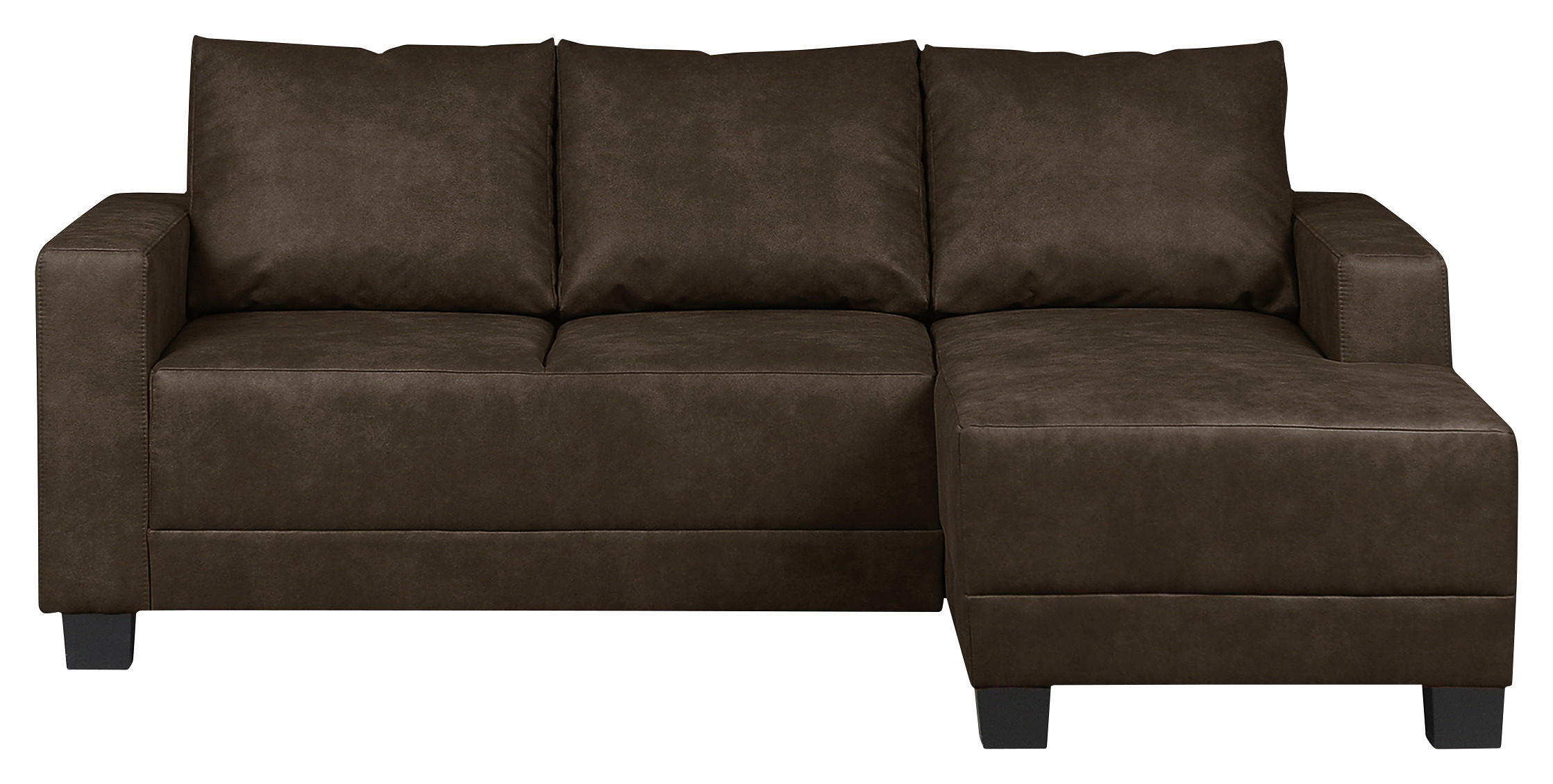 KUTNA GARNITURA tekstil  tamno smeđa   - tamno smeđa/smeđa, Design, tekstil/drvo (200/144cm) - MID.YOU