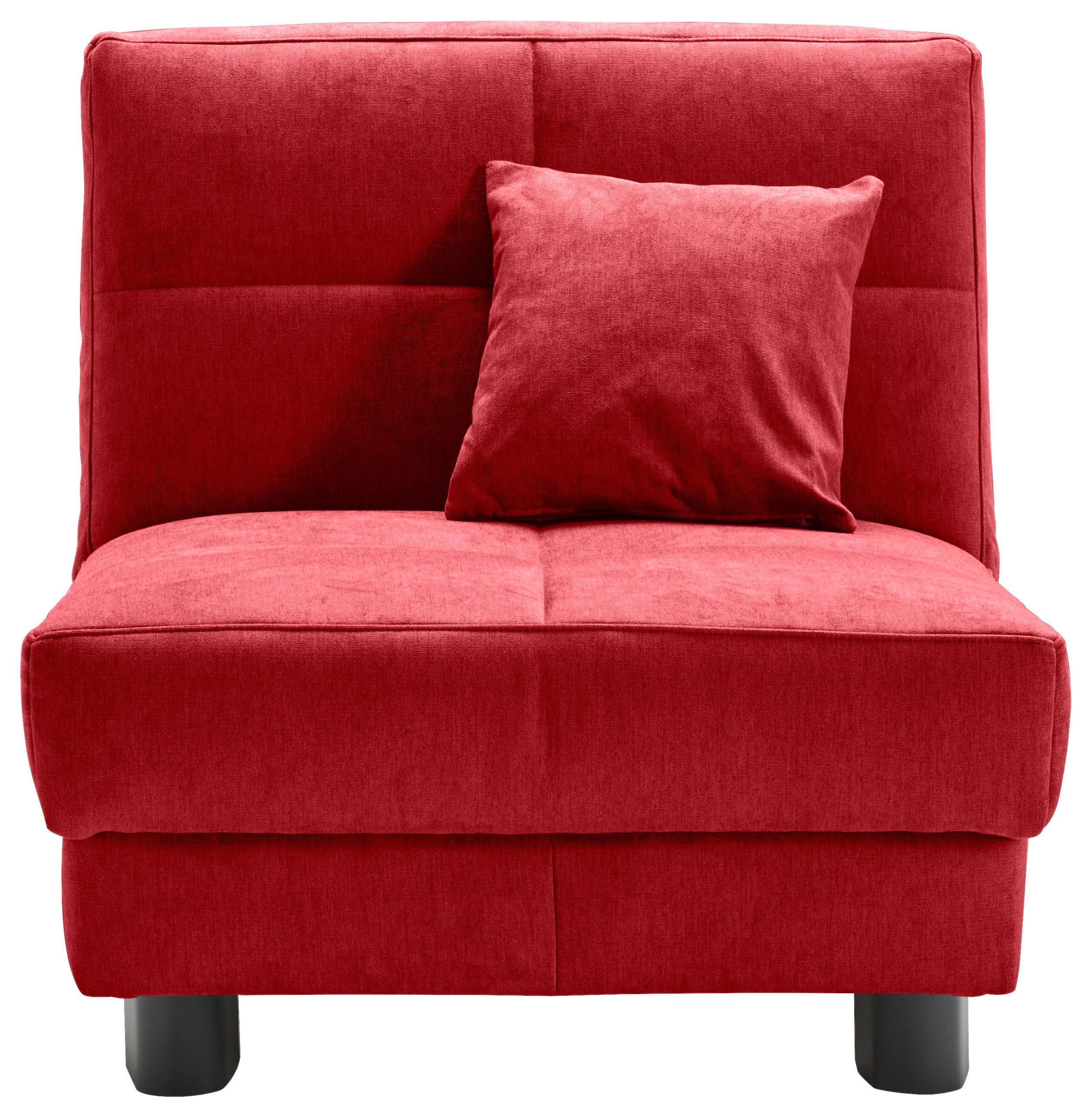 SCHLAFSESSEL Mikrovelours Rot    - Rot/Schwarz, KONVENTIONELL, Textil/Metall (85/85/100cm) - Carryhome