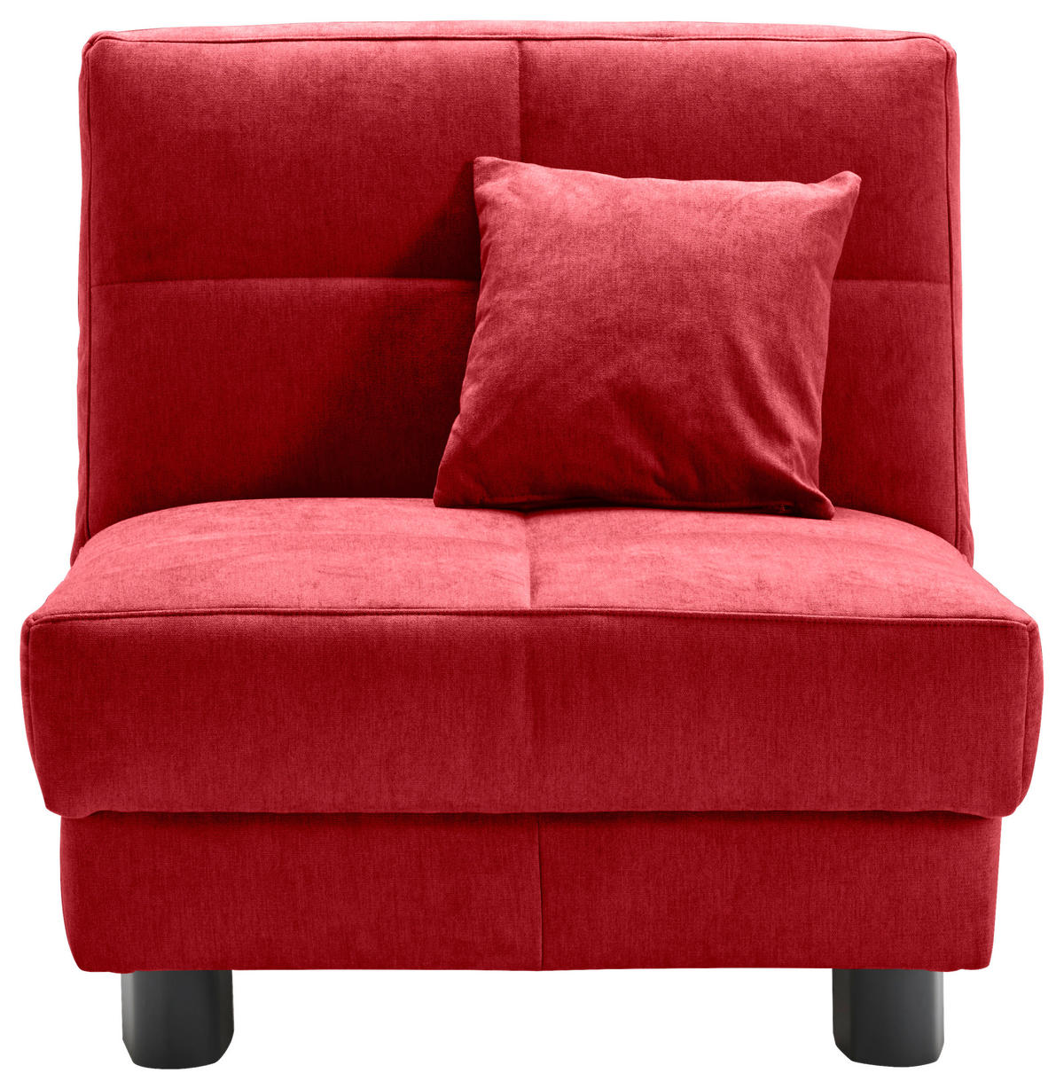SCHLAFSESSEL Mikrovelours Rot    - Rot/Schwarz, KONVENTIONELL, Textil/Metall (85/85/100cm) - Carryhome