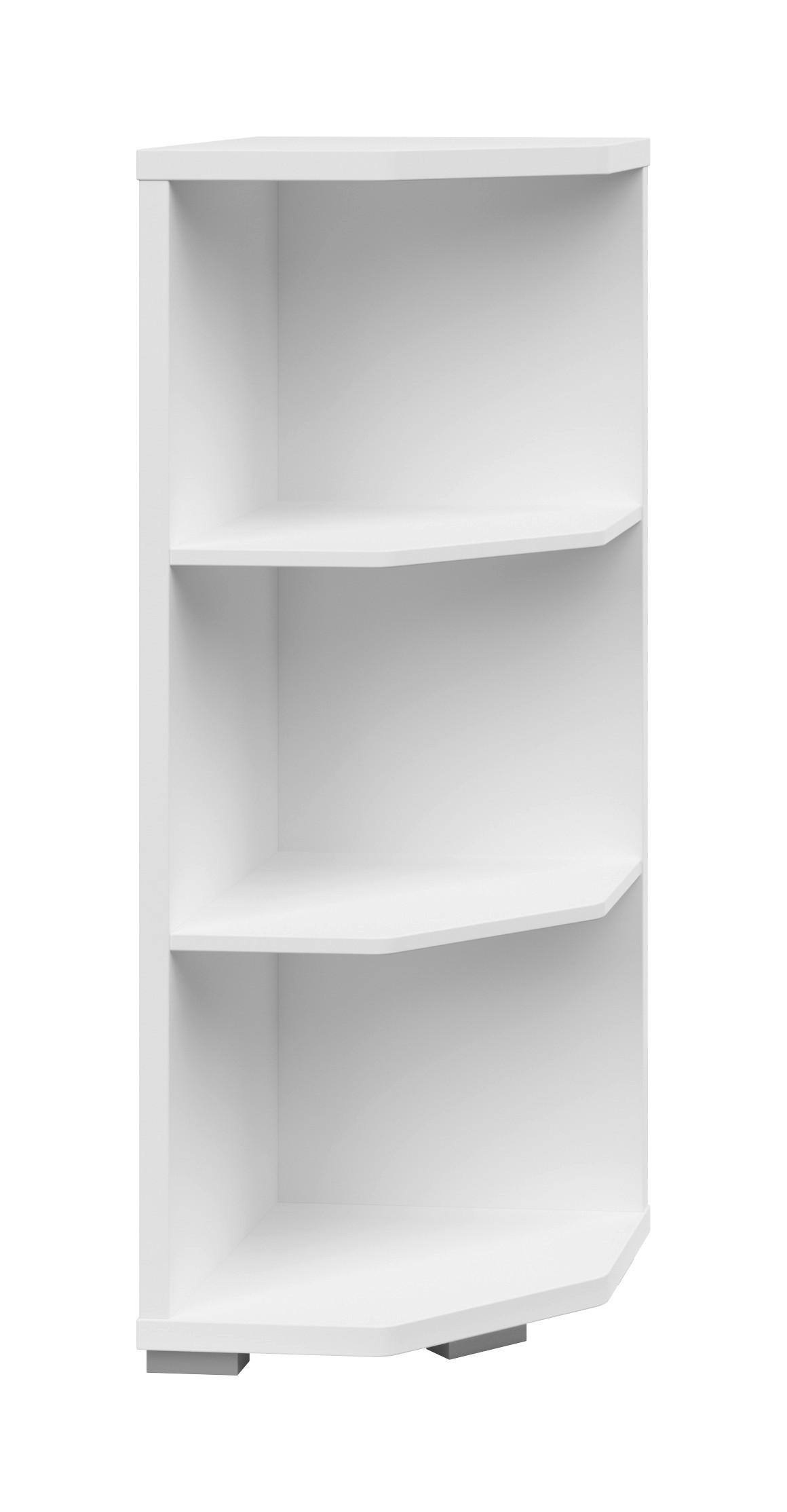 AKTENREGAL 39,5/107,2/39,5 cm - Weiss/Silberfarben, Konventionell, Holzwerkstoff/Kunststoff (39,5/107,2/39,5cm) - Voleo