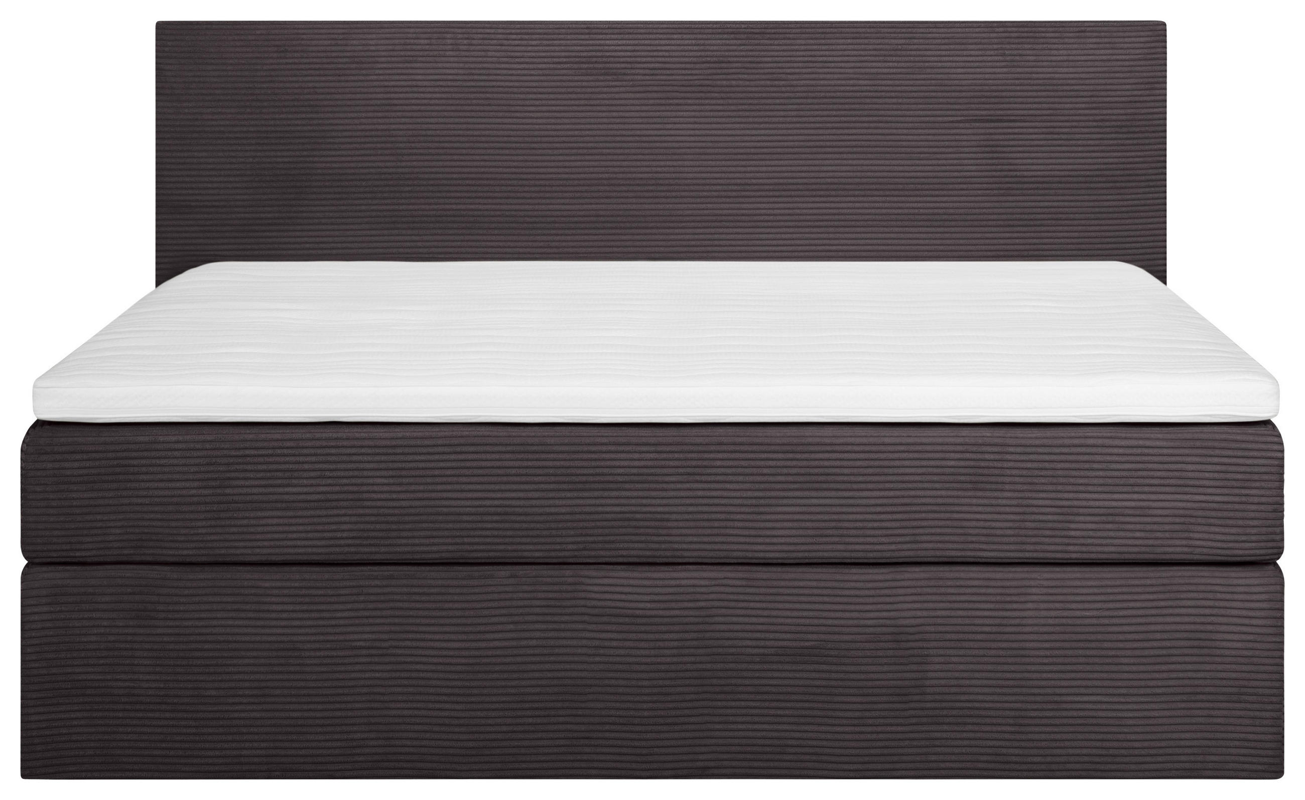 BOXSPRINGBETT 160/200 cm  in Mokka  - Schwarz/Mokka, Konventionell, Holz/Textil (160/200cm) - Carryhome
