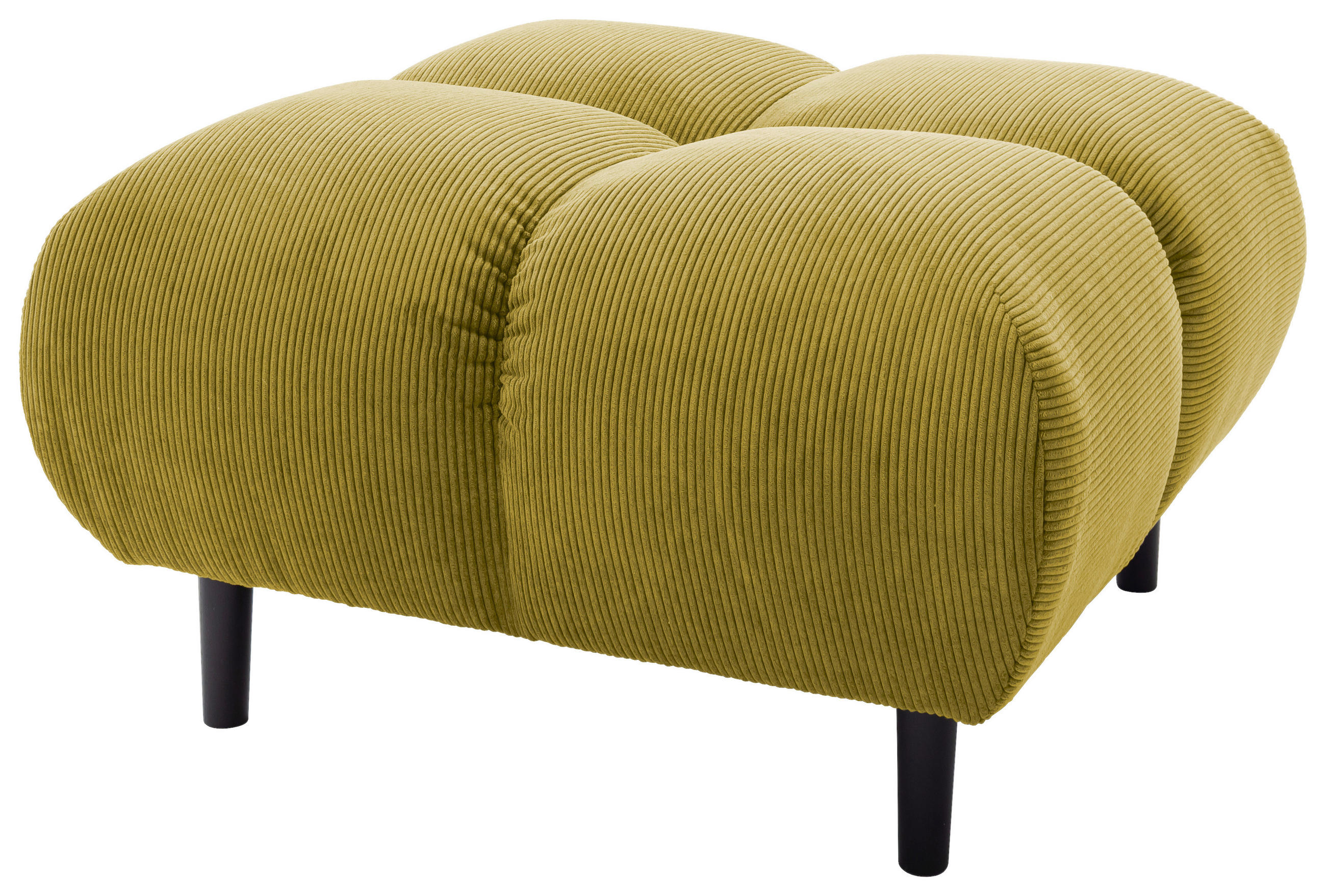 HOCKER Cord Hellgrün  - Schwarz/Hellgrün, MODERN, Holz/Textil (73/41/73cm) - Pure Home Lifestyle