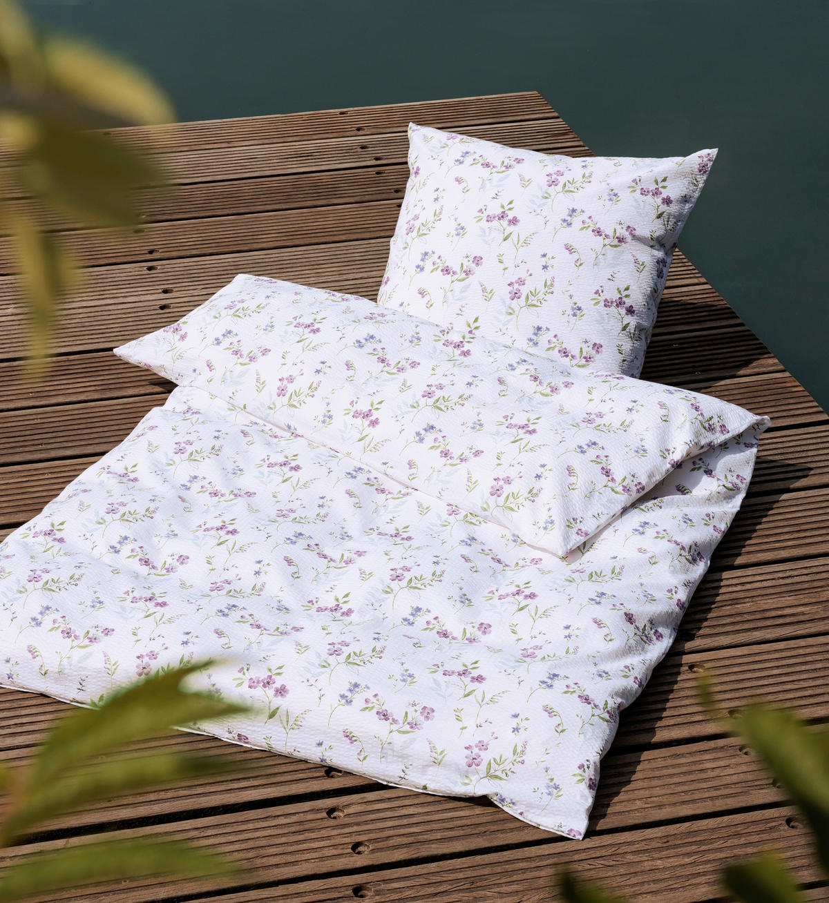 BETTWÄSCHE Seersucker 135/200 cm  - Lila, Design, Textil (135/200cm) - Janine