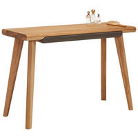 KONSOLENTISCH Wildeiche massiv Schlammfarben, Wildeiche  - Wildeiche/Schlammfarben, Natur, Holz/Textil (110/45/75cm) - Linea Natura
