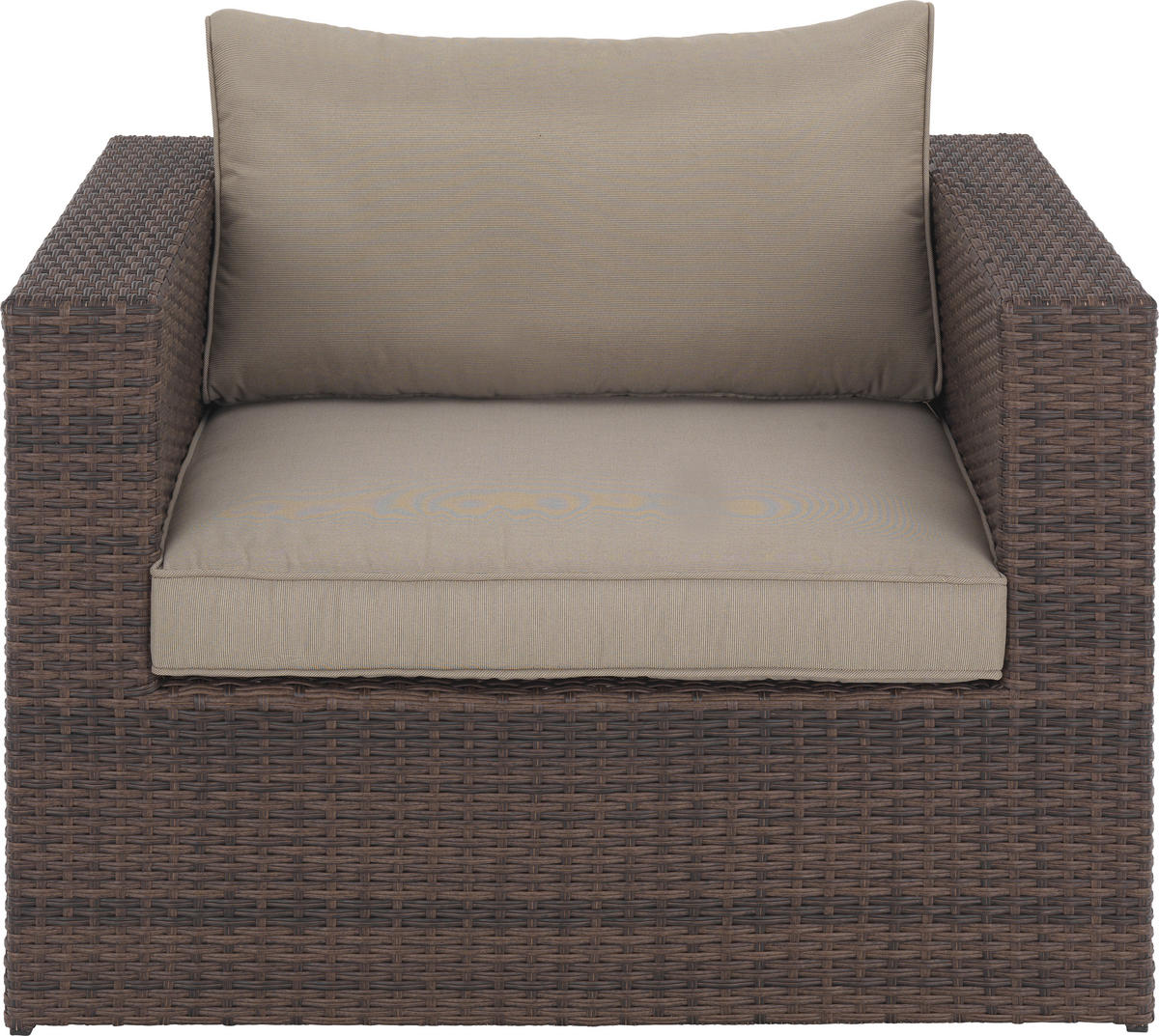 LOUNGESESSEL in Metall, Kunststoff, Textil Braun, Beige  - Beige/Braun, ROMANTIK / LANDHAUS, Kunststoff/Textil (95cm) - Ambia Garden