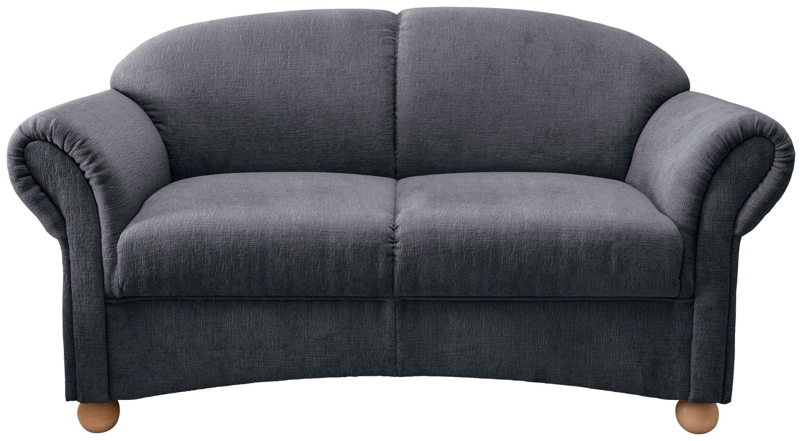 2-SITZER-SOFA in Mikrofaser Anthrazit  - Wildeiche/Anthrazit, KONVENTIONELL, Holz/Textil (151/94/80cm) - Livetastic