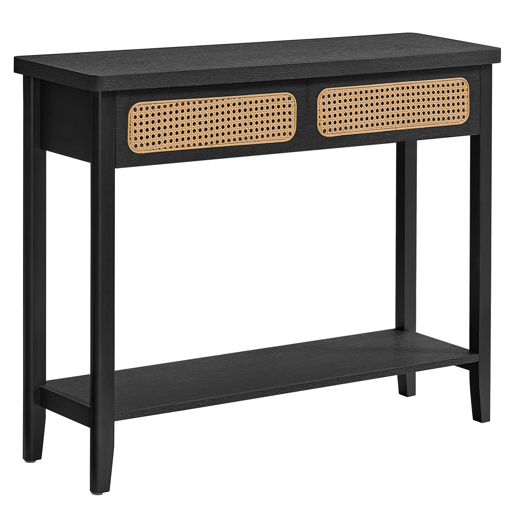 MID.YOU KONZOLA, hnedá, čierna, kompozitné drevo, 100/80/30 cm