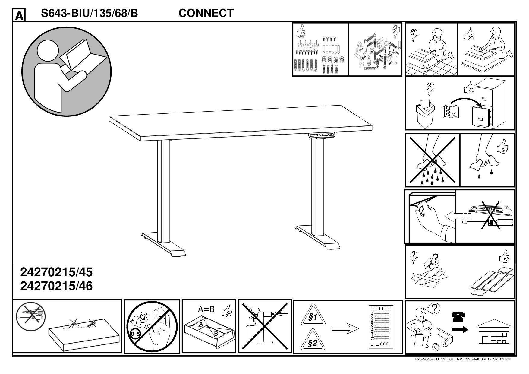 SCHREIBTISCH 135/68/72 cm  in Weiß  - Silberfarben/Weiß, KONVENTIONELL, Holzwerkstoff/Metall (135/68/72cm) - Voleo