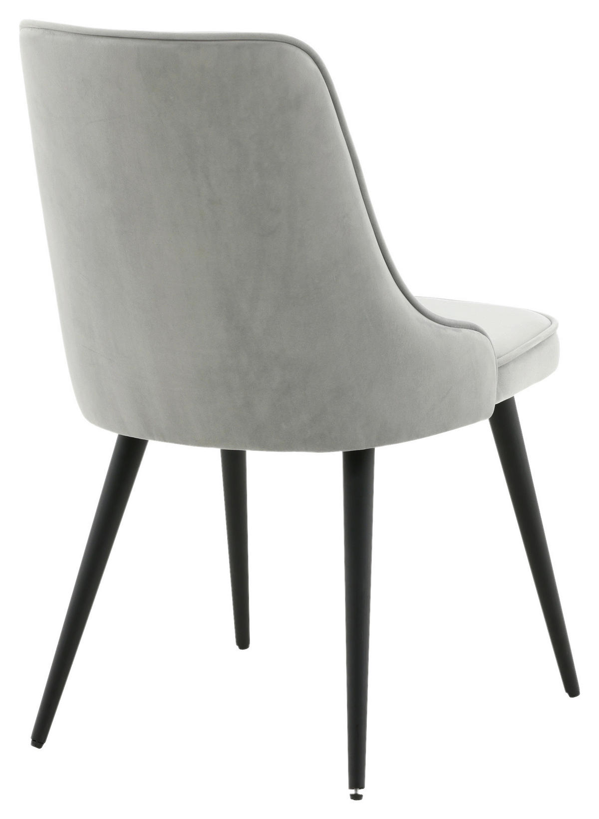 STOLSET 2 styck stål sammet  - ljusgrå/svart, Design, metall/textil (50/88,5/66cm) - Livetastic