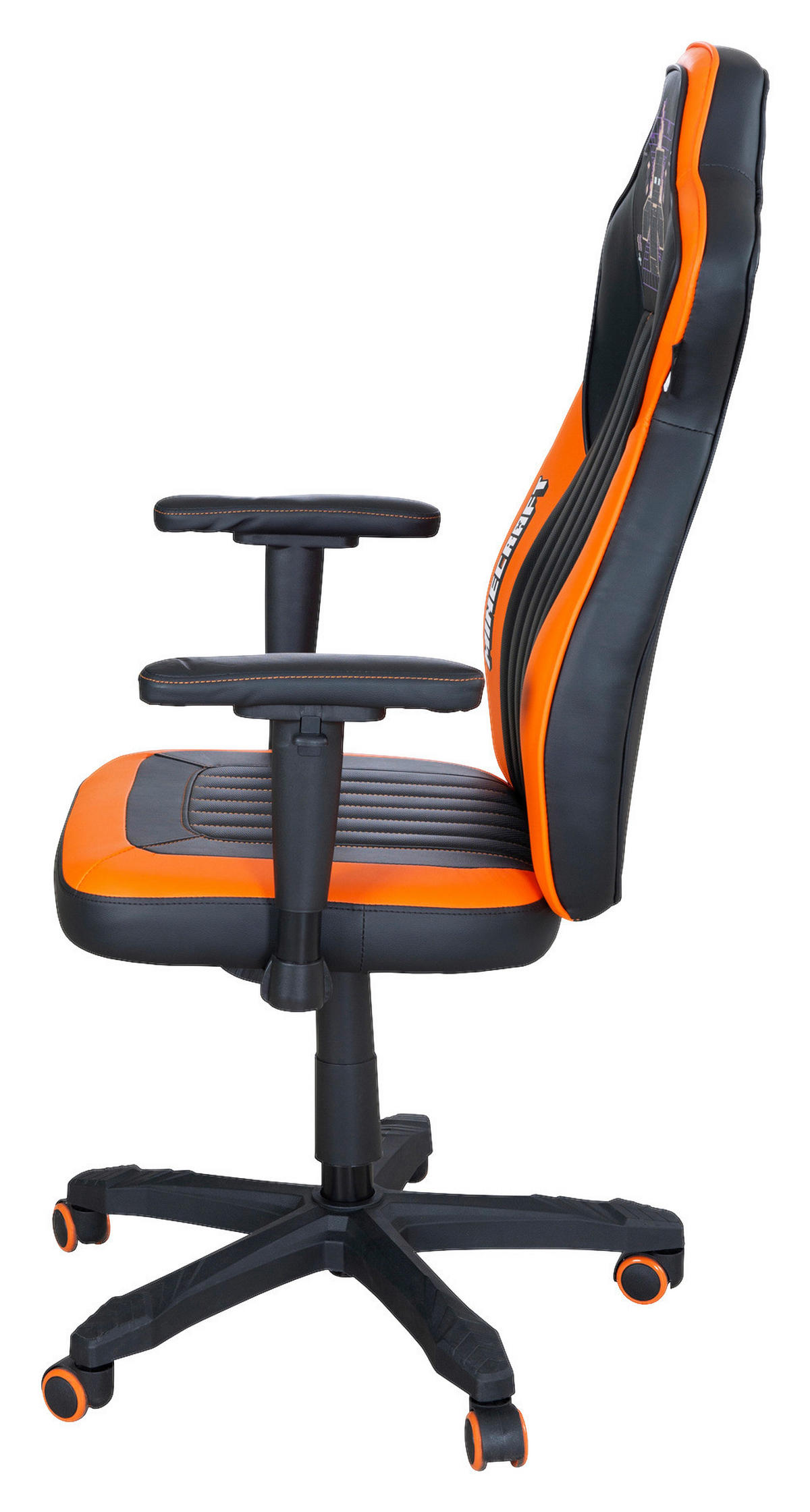 GAMINGSTUHL Orange, Schwarz Kunststoff, Textil   - Schwarz/Orange, MODERN, Kunststoff/Textil (59,5/102,5/66cm) - Minecraft