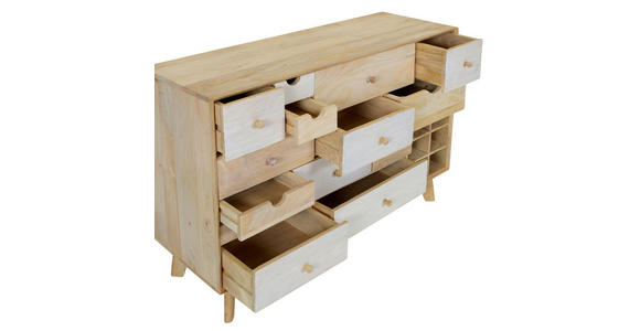 KOMMODE Kata  in 115/80/42 cm  - Naturfarben/Weiß, Design, Holz (115/80/42cm) - Landscape