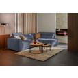 ECKSOFA in Feincord Blaugrau  284/205 cm  - Blaugrau/Schwarz, Design, Kunststoff/Textil (284/205cm) - Xora