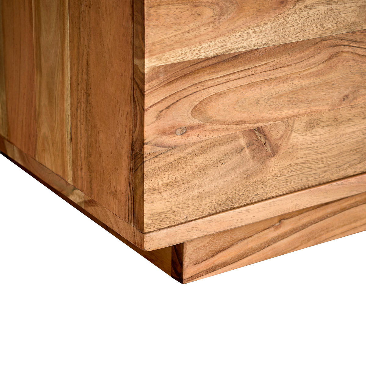 WOHNWAND 4-teilig  in Grau, Akaziefarben  240/173/40 cm  - Akaziefarben/Grau, KONVENTIONELL, Holz/Stein (240/173/40cm) - Livetastic